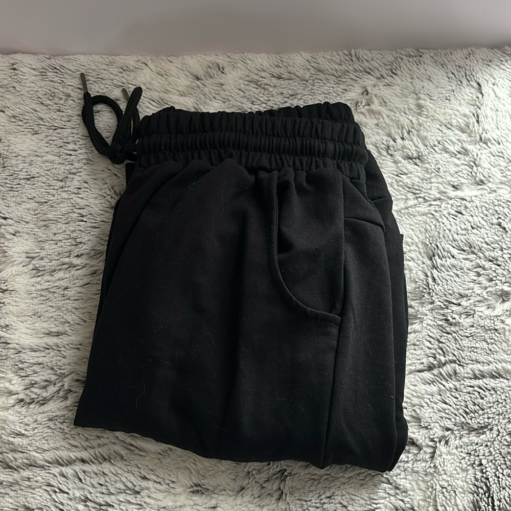 Women's Solid Drawstring Waist Running Workout Jogger Sweatpants